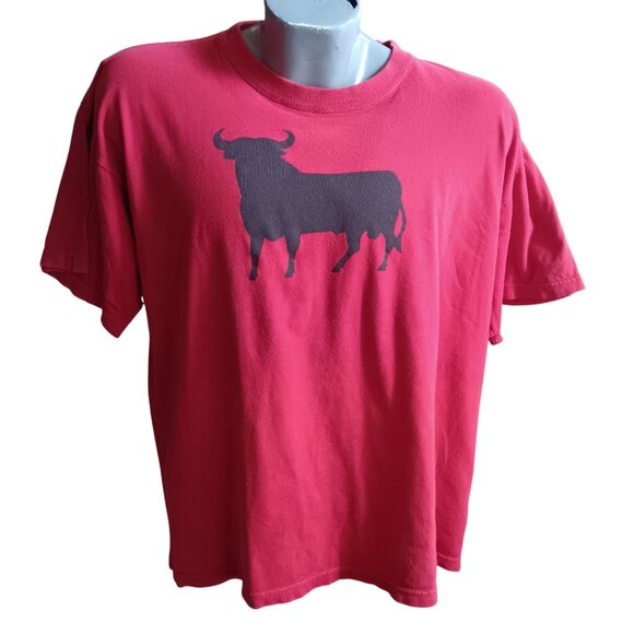XL True Vintage T-Shirt Mexican Black Bull Graphic 100% Cotton 1990's Bullfight - Picture 1 of 5
